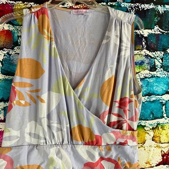 Fresh Produce Fresh Blossoms Floral Lily Tank Dress Pockets Size XL - Picture 5 of 8